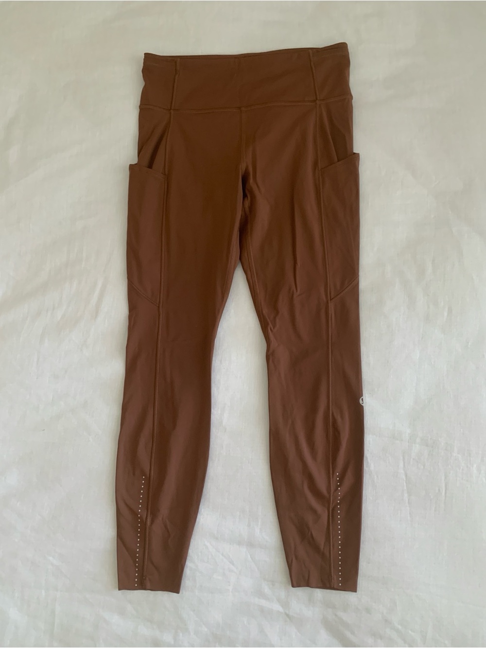 Lululemon Fast and Free High-Rise Tight 23" Asia Fit M Java Brown Pockets